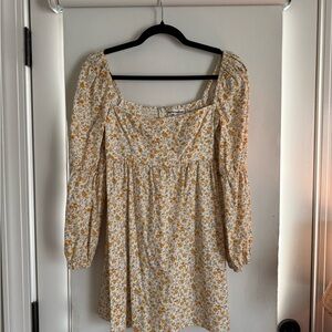 Reformation Yellow Floral Dress
